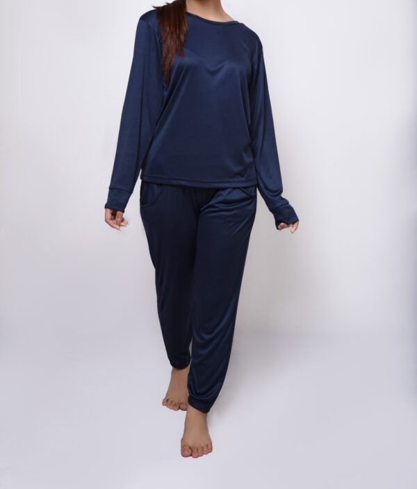 Splendid Night Suit/Sleep Wear For Women - NAVY BLUE Round Neck- LNW-0108